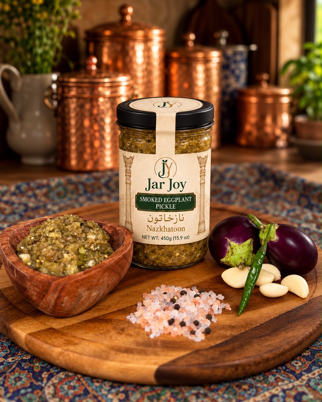 Fine-chopped torshi liteh jar
